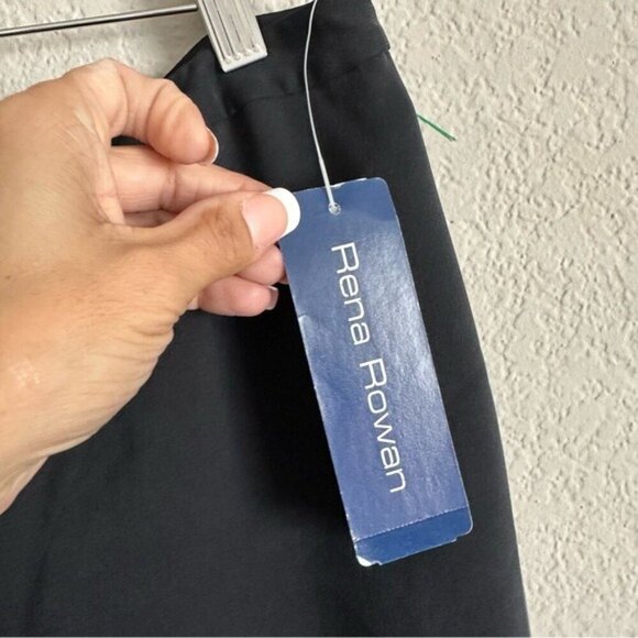 Rena Rowan Black Silk Pants - Straight Leg, Size 14, NWT, Elegant & Timeless - Picture 6 of 9